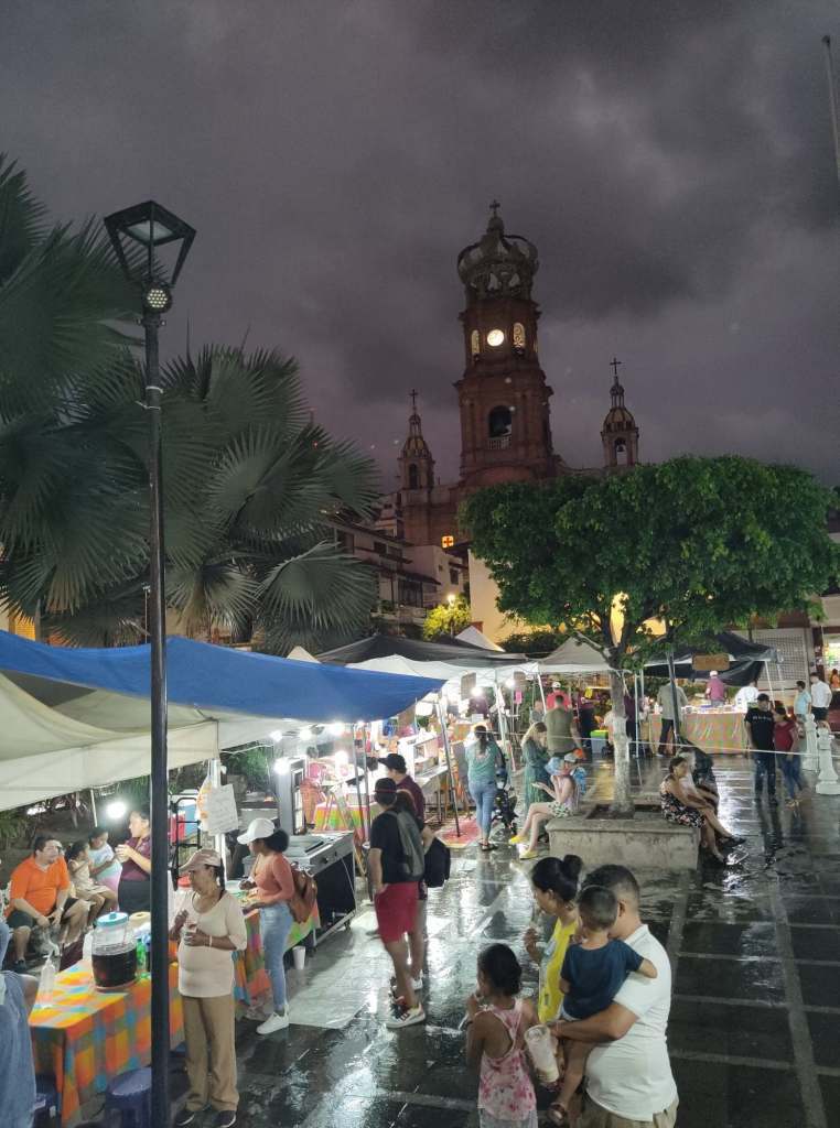 Puerto Vallarta, Mexico dancing in the municipal plaza