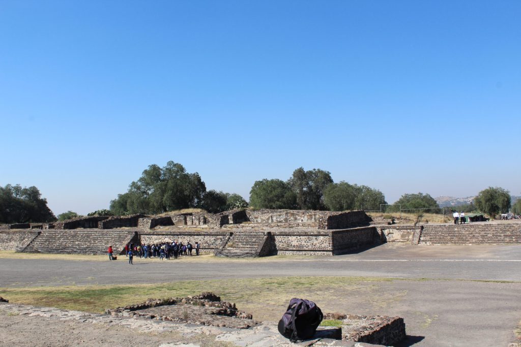 Ruins around the pyramid in Mexico City