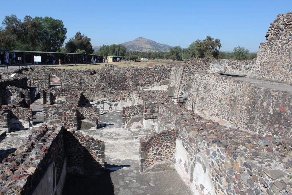Ruins around the pyramid in Mexico City