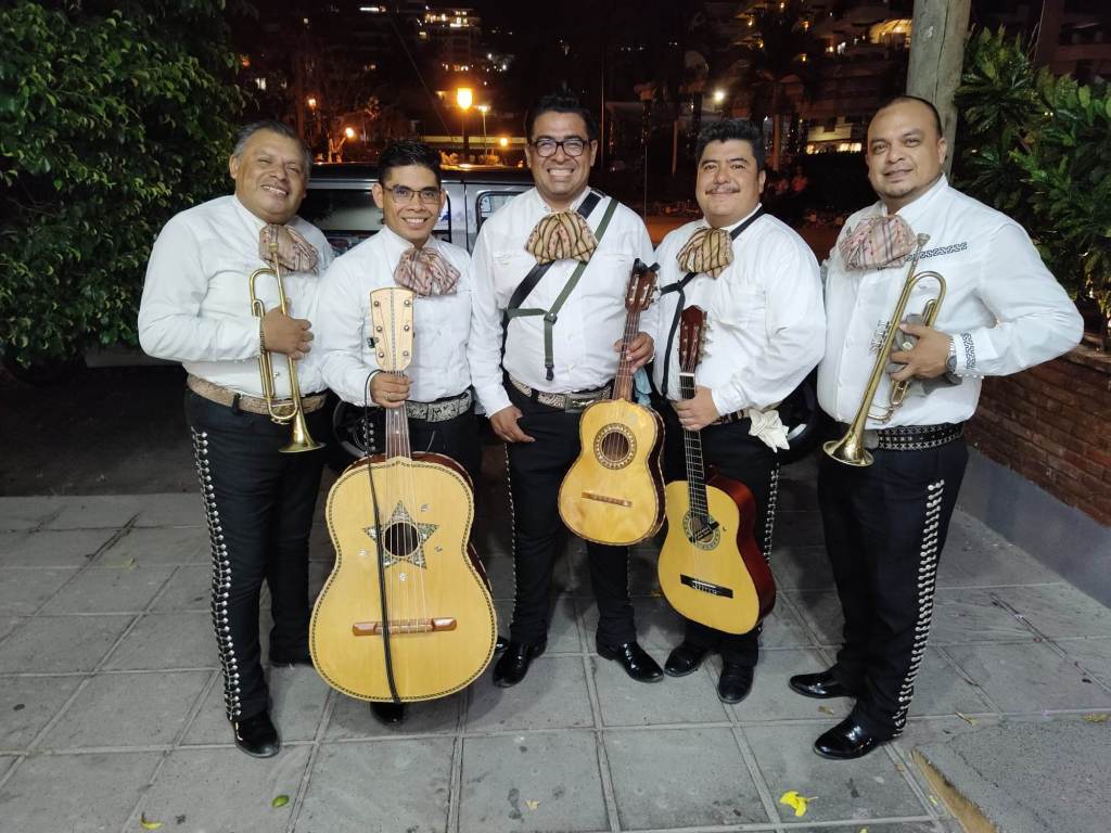 Mariachi Alegria group with instruments