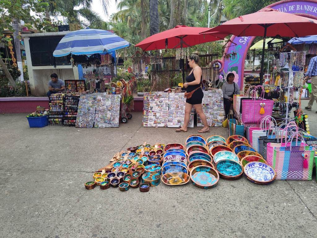 Art from vendors in the Sayulita Square.