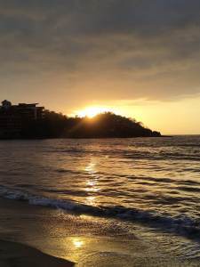 Sunset from the beach at Sayulita, Mexico.