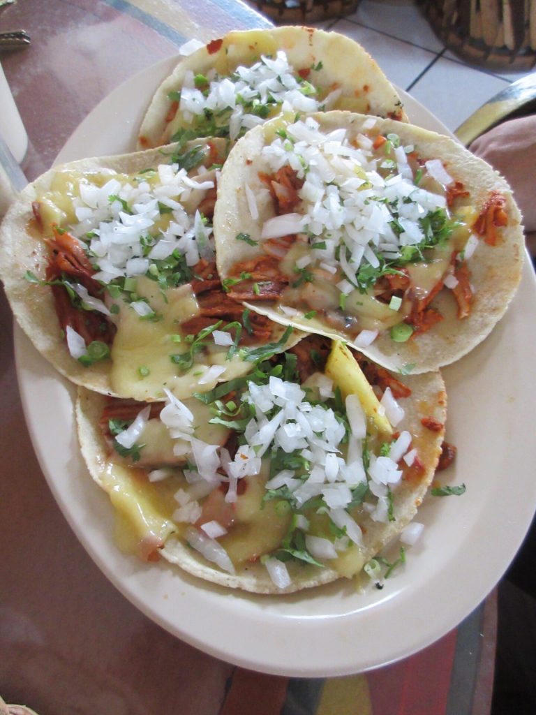A plate of 3 tacos from Puerto Vallarta