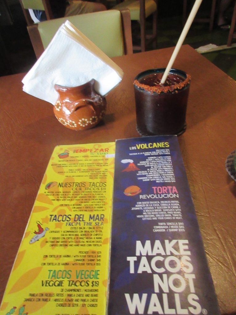 Taco Revolucion Menu and drink