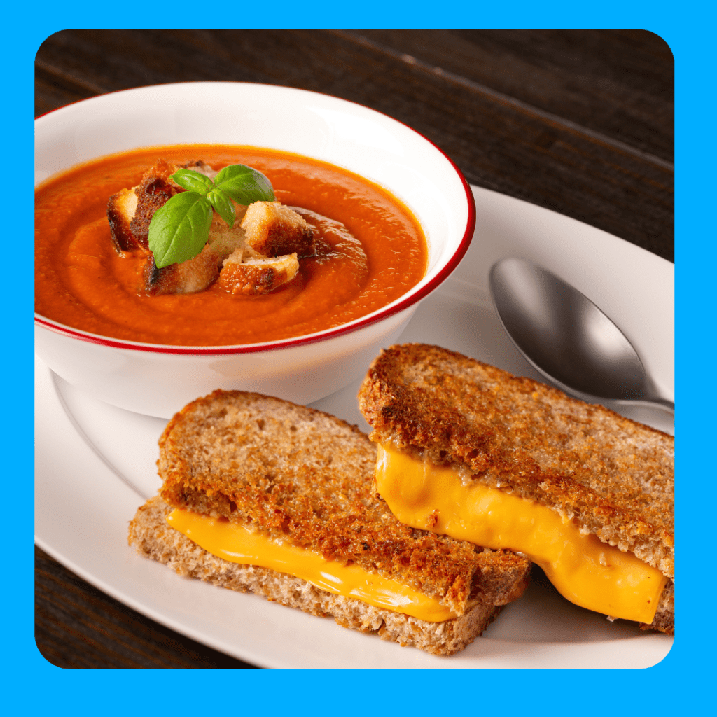 grilled cheese and tomato soup -classic Canadian food