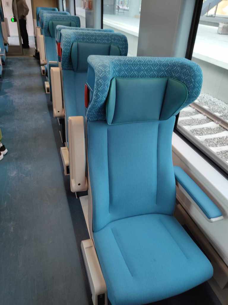 Seats on the Mayan Train in Mexico